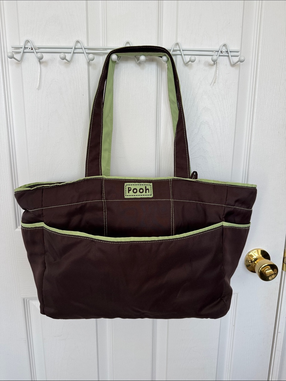 Disney Brown and Light Green Pooh Baby Tote